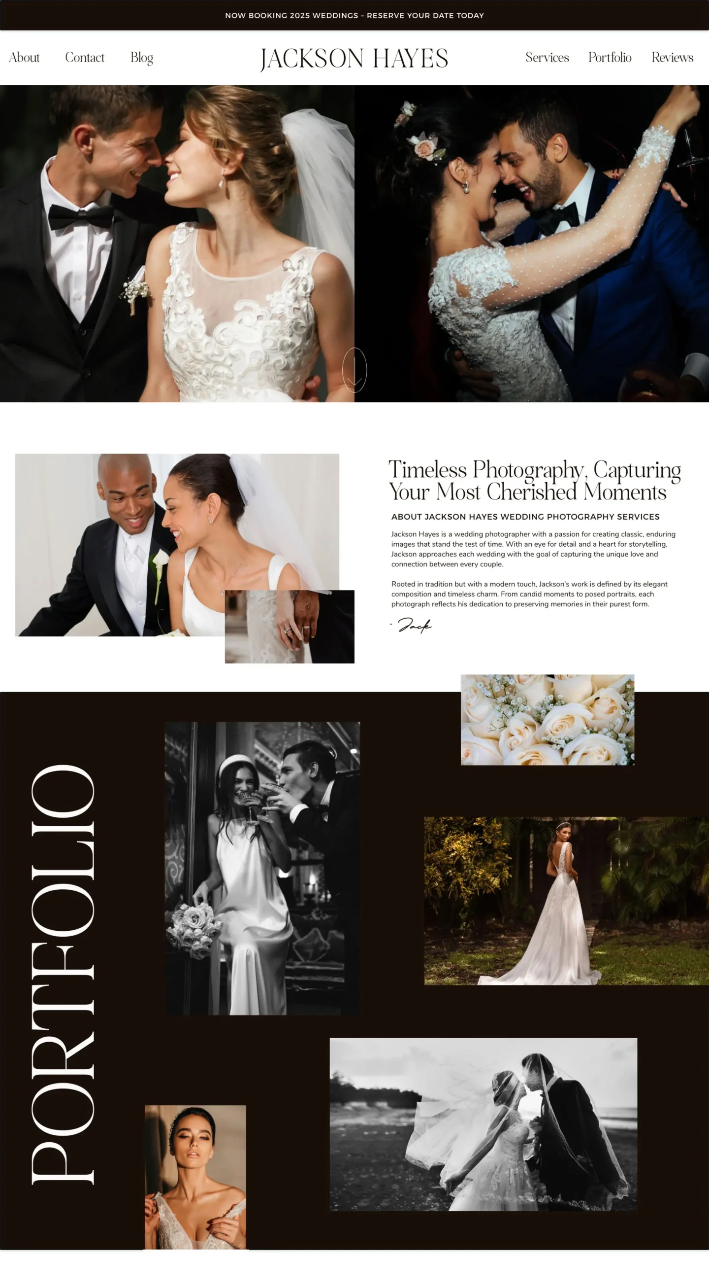 Moody Wedding Photographer Website Image