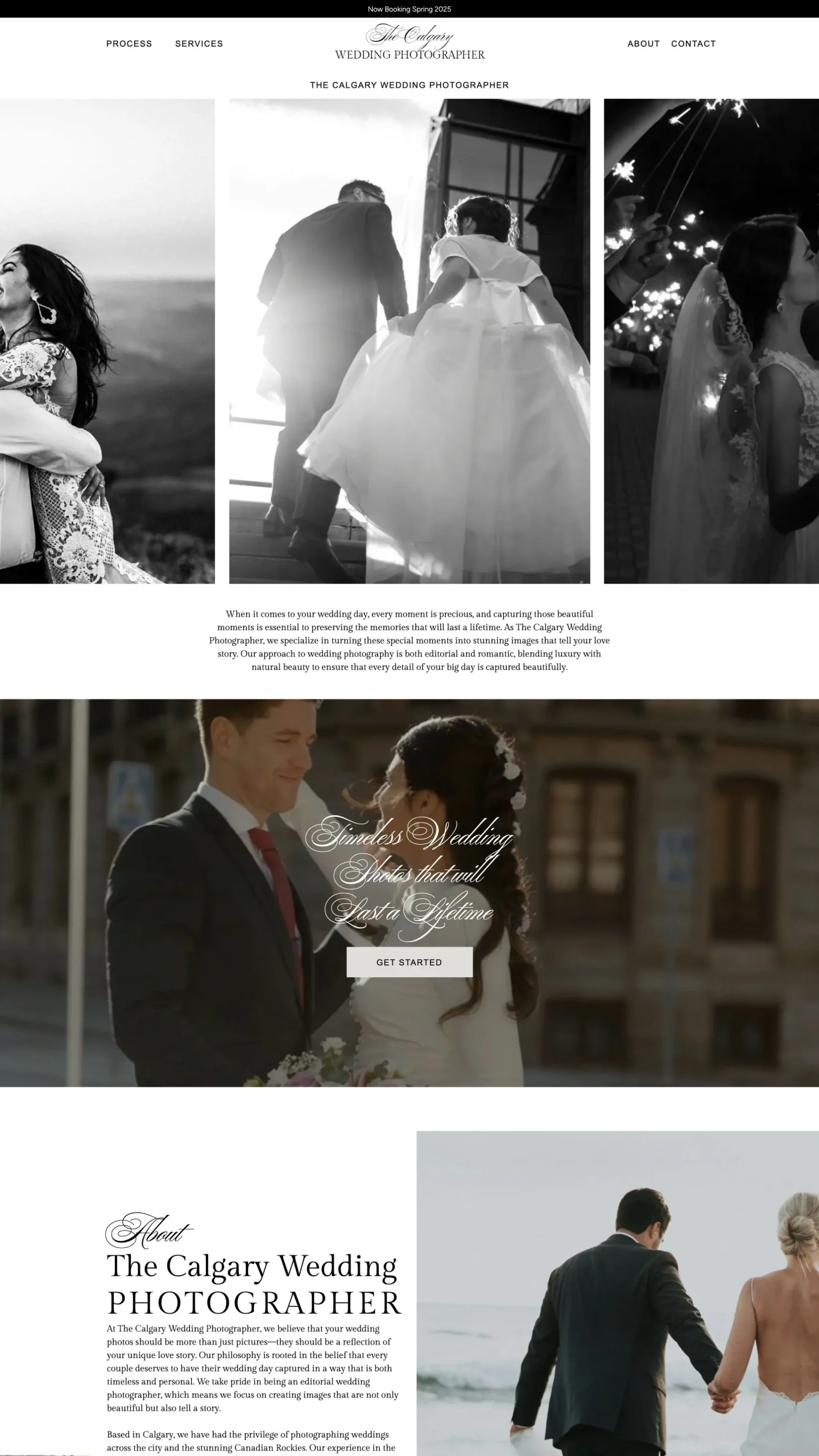 Traditional Wedding Photographer Website Image